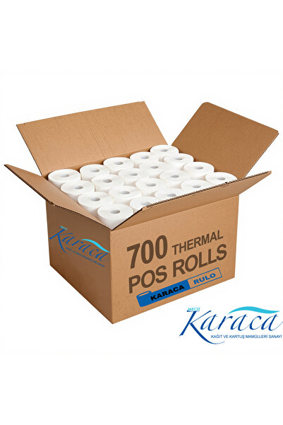 Karaca Rulo Pos Rulosu 56X14 THERMAL Roll Bpa Free Tse Onaylı 700 Adet (1 Kol...