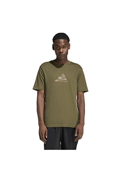adidas Tricou bărbătesc cu mânecă scurtă, cu imprimeu camuflaj și text Explor...