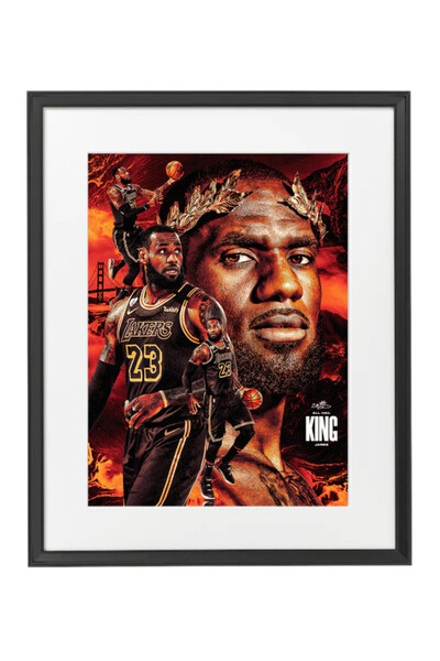 Boomah Accessories LeBron James Basketball Poster with Frame 50x40cm