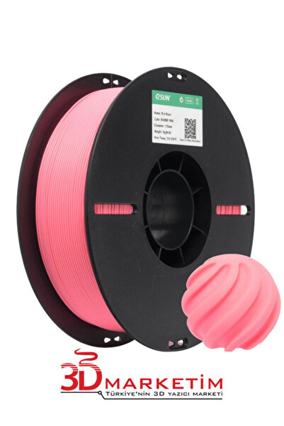eSun PLA Basic Filament - Pembe (1.75mm, 1kg)-3Dmarketim