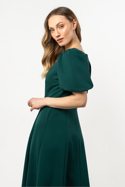 Awama Rochie midi awama, verde sticla, poliester-elastan, M INTL