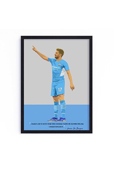 Boomah Accessories Kevin De Bruyne Football Gift Illustration Art Poster with...