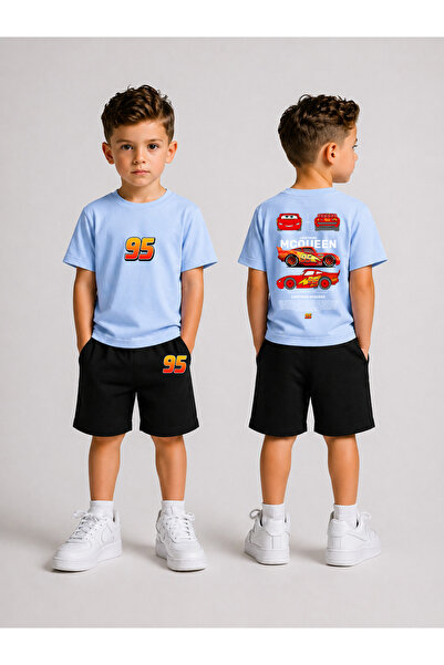 LORVEX Children's T-Shirt and Shorts Set Printed Cotton Summer Combination