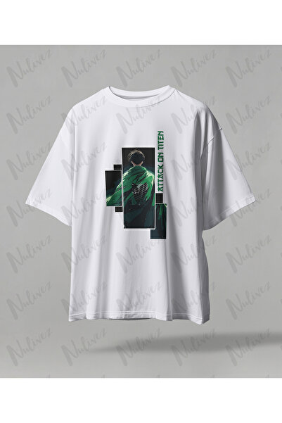 Nulivez Levi Ackerman Attack on Titan Oversize Unisex T-Shirt - Shingeki No K...