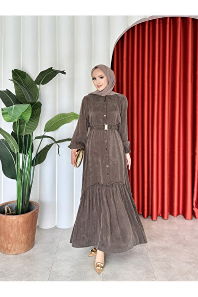 GK Beli Belted Silk Cupra Dress