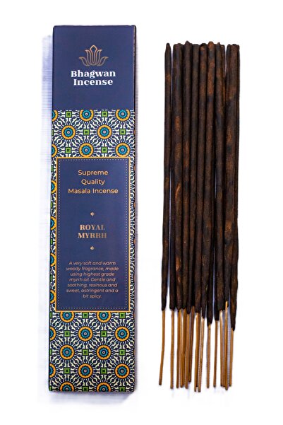Bhagwan Incense Smirnă Regală - bețișoare parfumate masala naturale premium, 15g