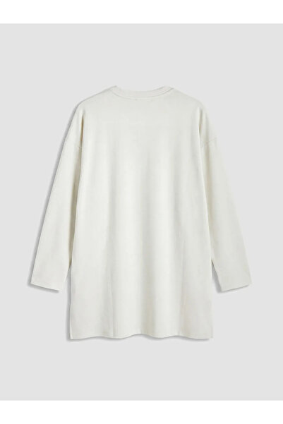LC Waikiki Bej Soft Touch Kadın Sweatshirt Tunik
