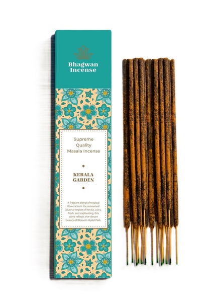 Bhagwan Incense Kerala Garden - bețișoare de tămâie artizanale premium, rulat...