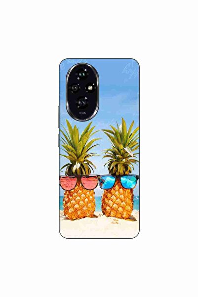 OEM Husa compatibila cu Honor 200 Silicon Gel Tpu Model Beach Pinneaples