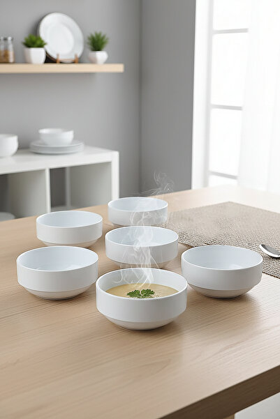Akyüz Plastik Polycarbonate Soup Bowl 12 cm - 6 Pieces - Unbreakable, Lightwe...