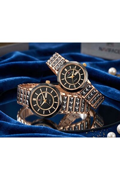NAVIFACE Luxury Couple Watch Set - Matching His and Hers Quartz Watches with ...