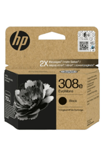 HP 308E EvoMore Ink Cartridge, Original, 320 pages, Black