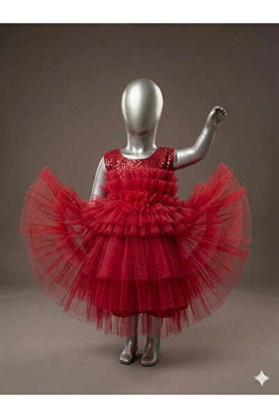 Asortix Girl's Evening Dress Princess Model Layered Tulle Birthday Wedding Dr...