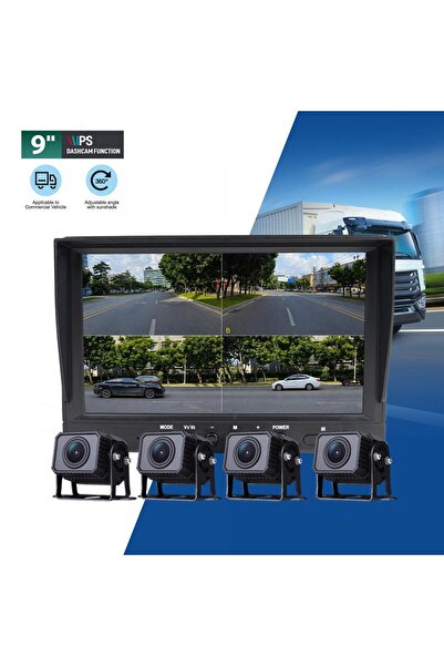 newfron NF-DC1013 9 İnç Araç Monitörü Set 4 Kamera DVR Kayıt