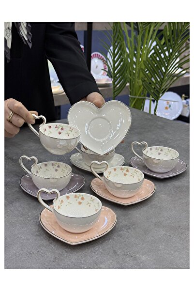 Doğudeko Love Dream Luxury Porcelain 6-Piece Cup Set
