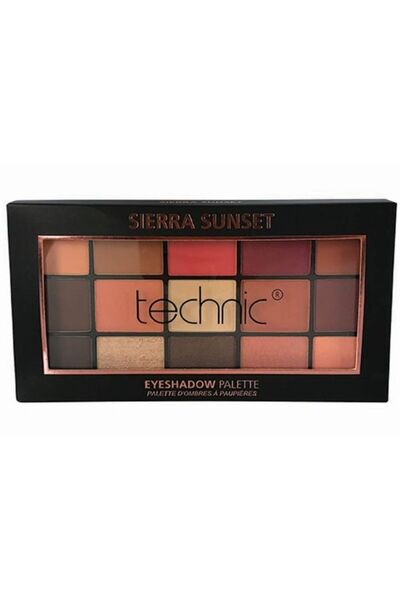 TECHNIC 15-Colour Pressed Pigment Palette - Sierra Sunset | High-Pigment Eyes...