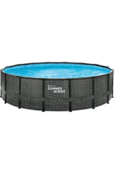 Summer Waves ®   Piscină cu structură metalică, 488 x 122 cm, cu scară, filtr...