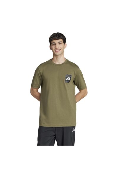 adidas Bărbați& # x27;s Tricou cu mânecă scurtă, cu imprimeu grafic camuflaj,...