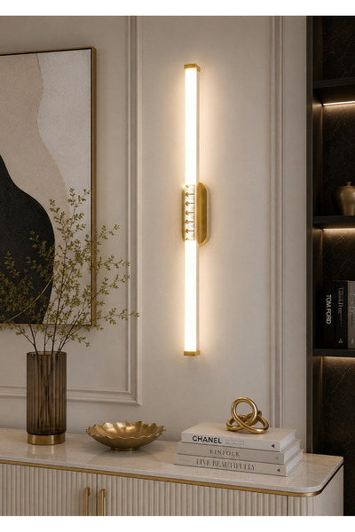 N.zone مصباح جداري LED فاخر بإضاءة دافئة وتصميم عصري أنيق – ارتفاع 60 سم وعرض...