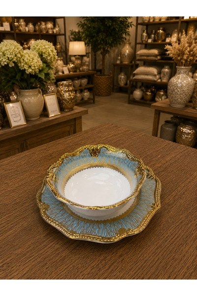 hediye Esterhomedecor 6-Person 12-Piece Porcelain Snack Bowl Set