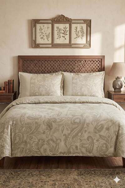 Özdilek Nostalgic Duvet Cover Set Double - Beige