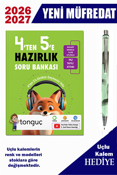 Tonguç Yayınları Tonguç Akademi 4'ten 5'e Hazırlık Soru Bankası 2027 + Hediyeli