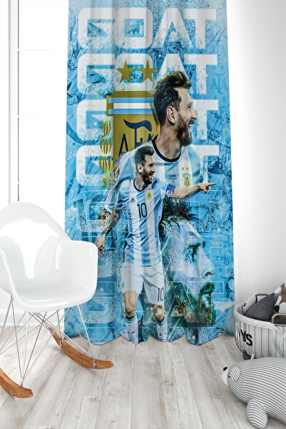 EVSEHOMES PERDEA DE FOND CU MODEL GOAT MESSI, CU UN SOARET