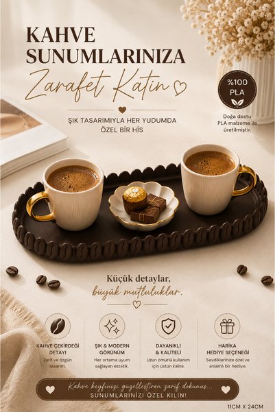 OVERMAX Decorative Tray That Adds Elegance to Your Coffee Presentations