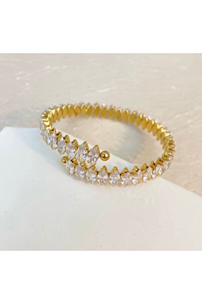 hulijewlery Plated Bracelet with Rhinestones