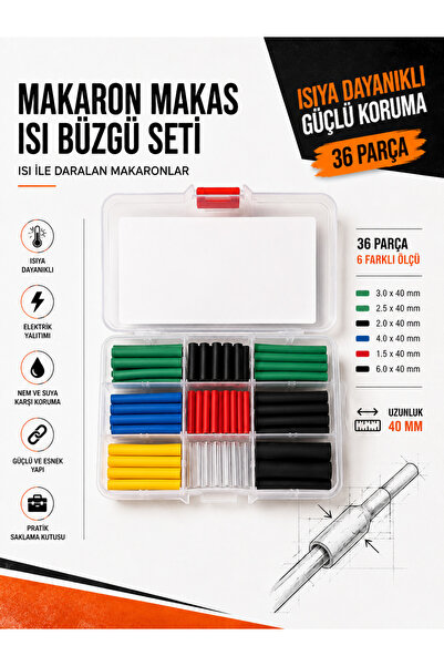 MY DIY Isıyla Büzüşen Makaron Set Kablo İzolasyon Makaronu Elektrik Ek Koruma...