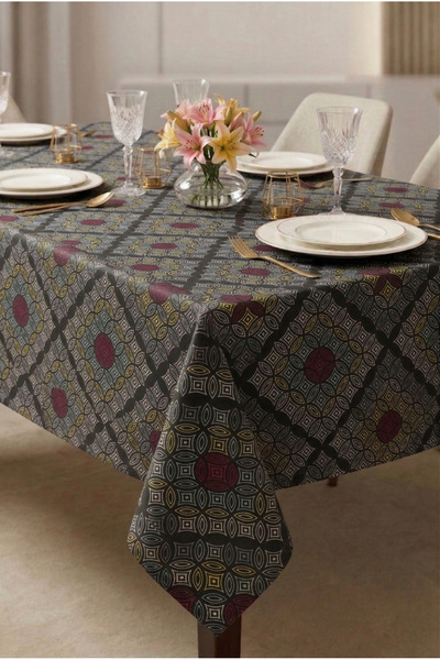 Soft Kare Duck Fabric Liquid-Proof Tablecloth– Stain Resistant ,Erasable,Deco...