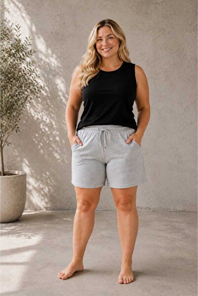 Renaissance Set of 2 Women's Plus Size Gray-Black Short Sleeve T-Shirts