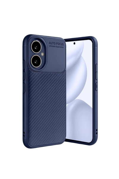 atastore2017 غطاء حماية لهاتف هونر 400 بتركيز تلقائي من الكربون - أزرق داكن