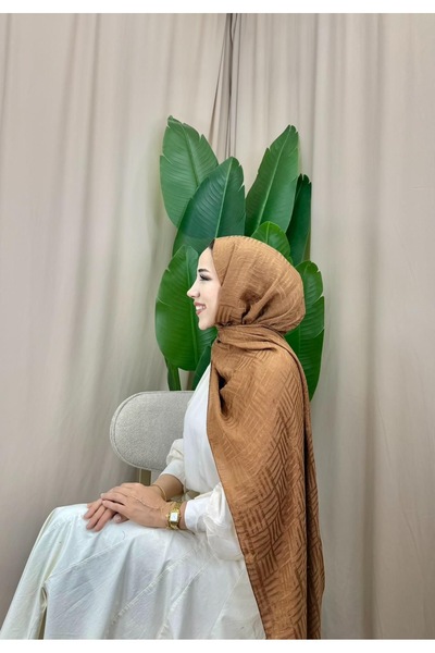 Aura Collection Online Naia Pamuk Kibrit Desen Şal