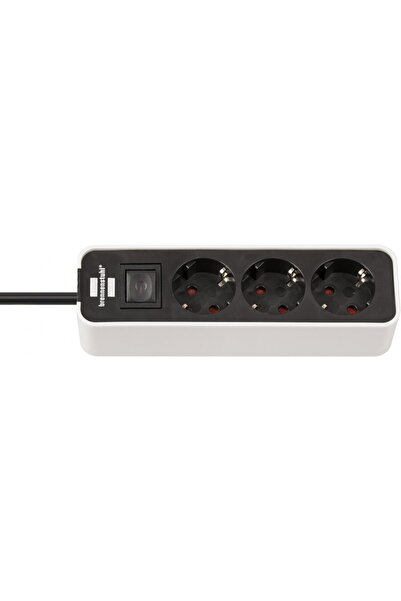 Brennenstuhl Ecolor Extension Cord 3 sockets, 1.5m Black White