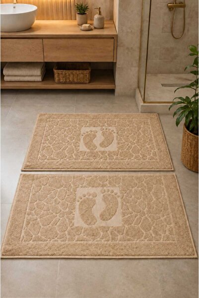 Mela Home 2-Piece Foot Towel-Foot Mat 50*70 cm 2 Pieces - Bathroom - Guest - ...