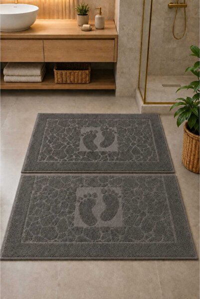 Mela Home 2-Piece Foot Towel-Foot Mat 50*70 cm 2 Pieces - Bathroom - Guest - ...