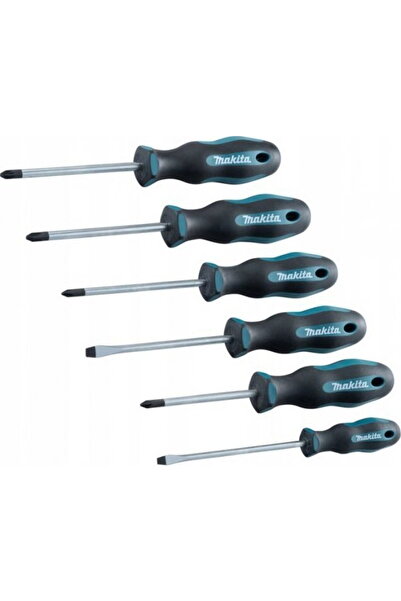 Makita Set 6 surubelnite, Maner ergonomic, Negru/Albastru
