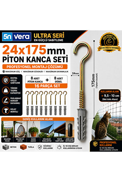 5NVERA 24X175 Ultra Seri Piton Kanca Seti – Maksimum Güç ve Profesyonel Sabit...