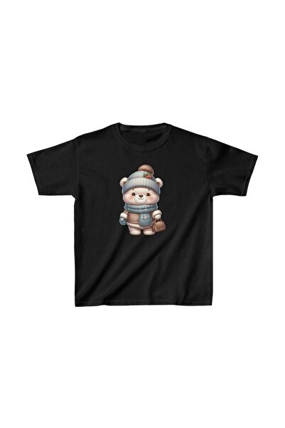 Mariposa Secret Unisex Kids Printed T-Shirt - Black