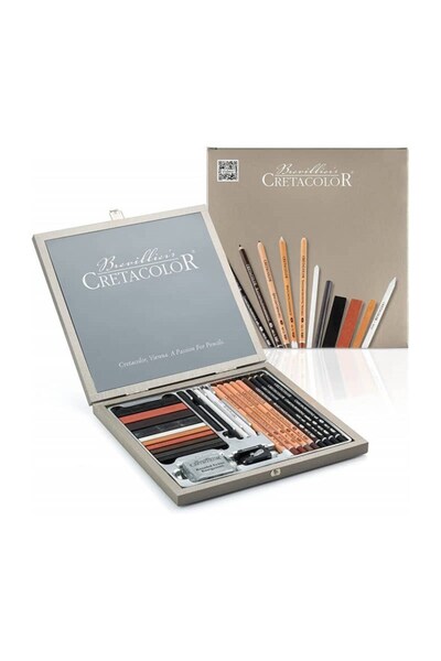 CretaColor مجموعة رسم باشن بوكس الفاخرة، مجموعة رسم مميزة، صندوق هدايا خاص 25...