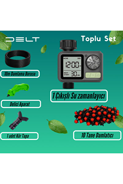 DELT Sulama Zamanlayıcılı Damlama Sulama Seti
