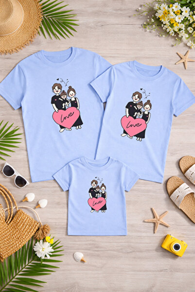 LORVEX Tricou supradimensionat pentru familie, mamă, tată, copil, 100% bumbac...