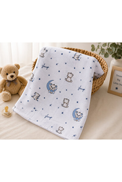 Minora Baby&Kids بطانية أطفال من الموسلين القطني 100% من مينورا - بطانية موسل...