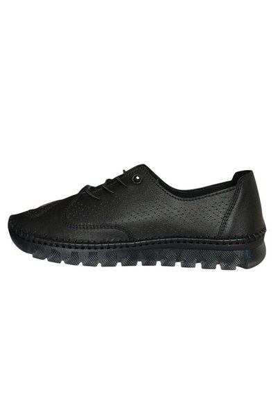 CEX 26Y NBL02 Pantofi negri din piele confortabilă pentru femei