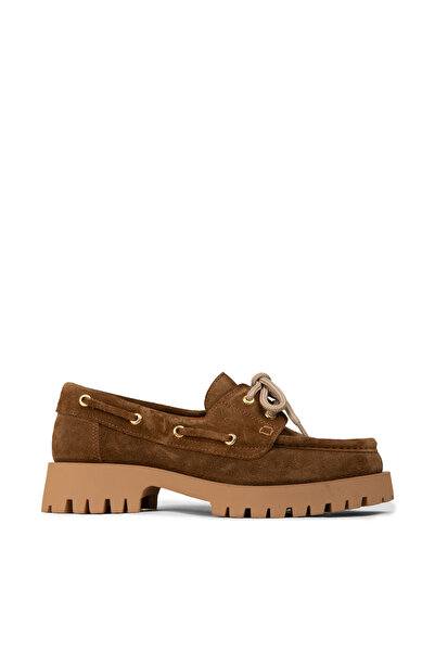 Deery Women's Genuine Suede Tan Colored Marine Loafer