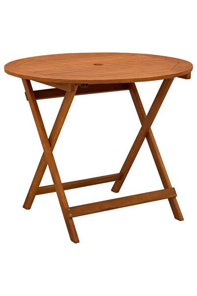 vidaxl Folding garden table Brown Ø 90 x 75 cm