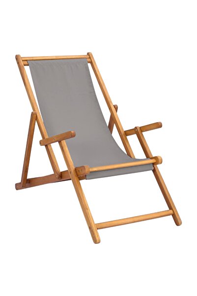 vidaxl Scaun de plajă Gri deschis Lemn solid de tec