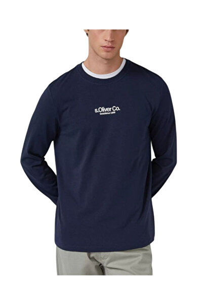 s.Oliver Ανδρικό Μακρυμάνικο T-shirt Navy Μπλε 2169157-59D1