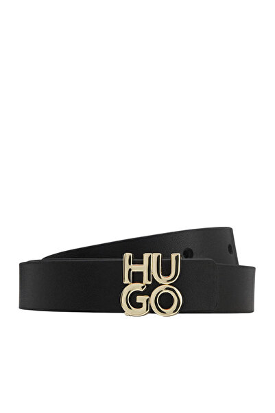 HUGO Γυναικεία Δερμάτινη Ζώνη Μαύρη 50554084-001